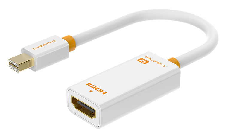 CABLETIME αντάπτορας mini DisplayPort σε HDMI CT-02G4K, 4K/30Hz, λευκός
