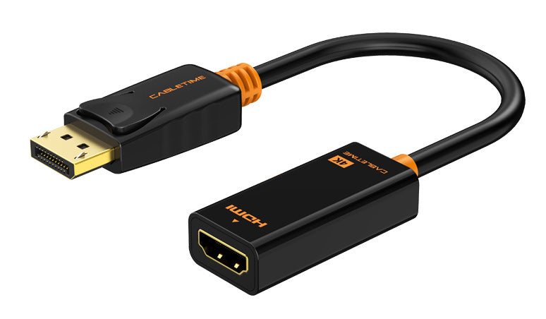 CABLETIME αντάπτορας DisplayPort σε HDMI CT-01G4K, 4K, μαύρος