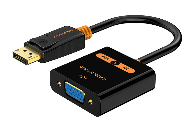 CABLETIME αντάπτορας DisplayPort σε VGA AV586, 1080p/60Hz, μαύρος