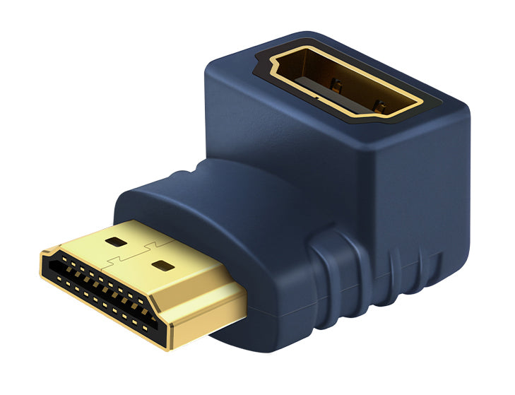 CABLETIME αντάπτορας HDMI HA11, γωνιακός, 4K/60Hz, μπλε