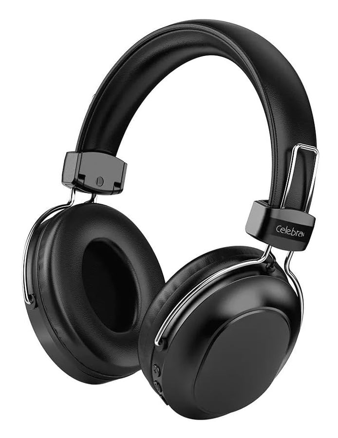 CELEBRAT headphones A36, ασύρματα & ενσύρματα, micro SD, 40mm, 250mAh, μαύρα