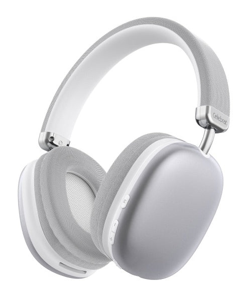 CELEBRAT headphones A39, ασύρματα & ενσύρματα, micro SD, 40mm, 400mAh, ασημί
