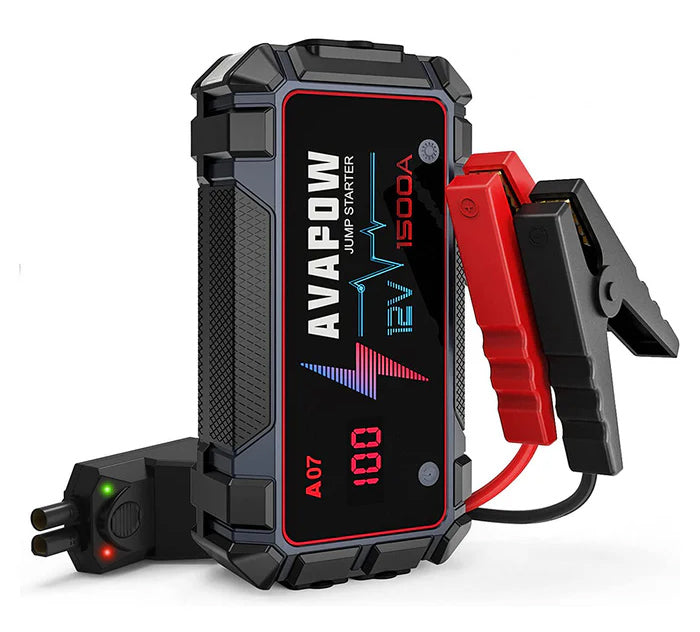 AVAPOW εκκινητής μπαταρίας αυτοκινήτου A07 με φακό, 12V/1500A, 8000mAh