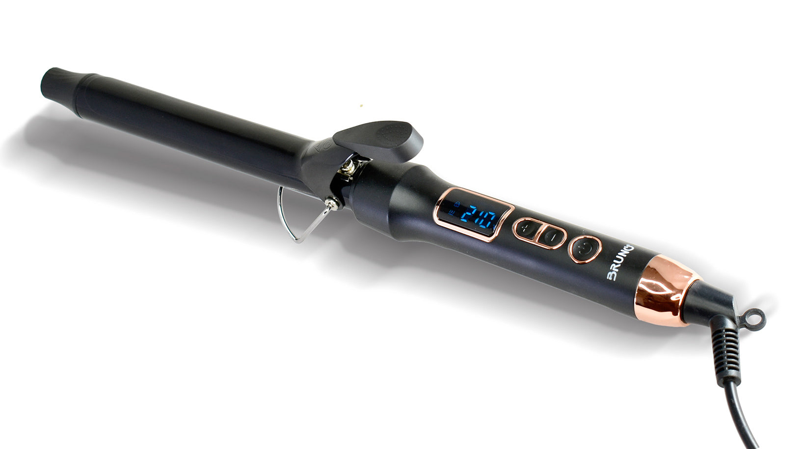 BRUNO BRN-0218 Ψαλίδι μαλλιών για μπούκλες με κεραμικό κύλινδρο 25mm, 60W, ψηφιακή ένδειξη, black-copper