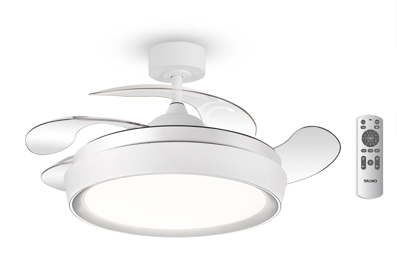 BRUNO BRN-0227 Ανεμιστήρας οροφής με LED φως, AC 82W, 42", O107x47εκ., λευκός