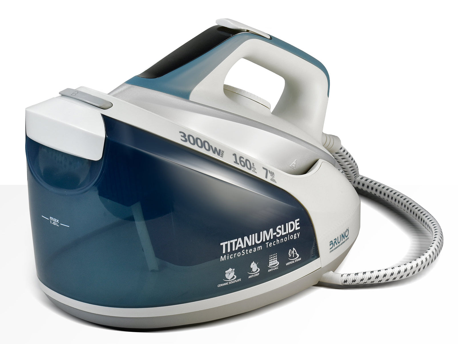 BRUNO BRN-0260 Σύστημα σιδερώματος, πίεσης 7bar με δοχείο 1,8L, 3000W