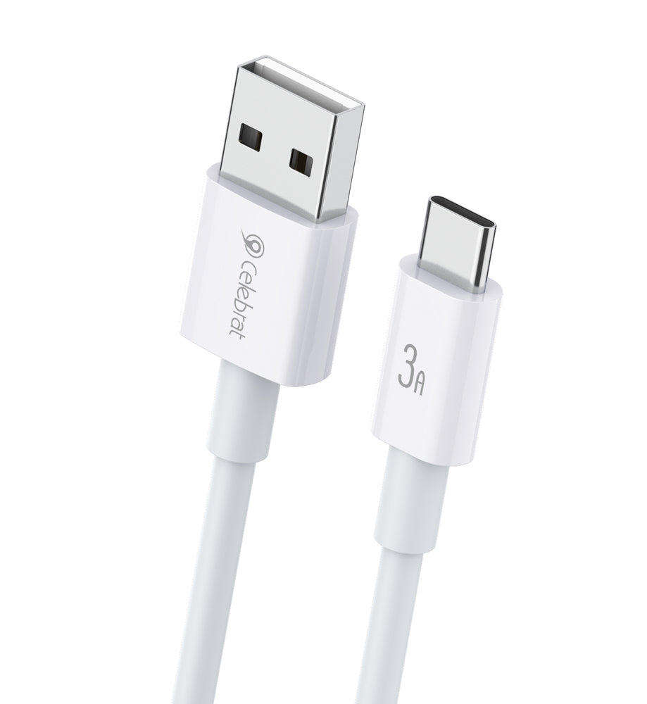 CELEBRAT καλώδιο USB-C σε USB CB-24C, 3A, 1.2m, λευκό