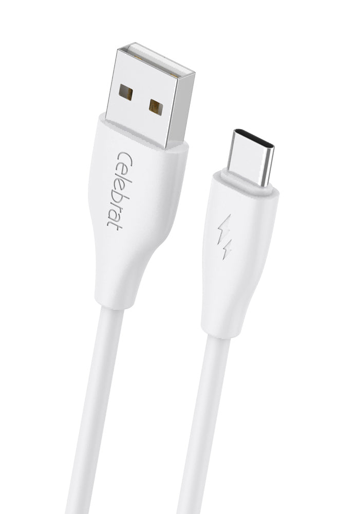 CELEBRAT καλώδιο USB-C σε USB CB-31A, 3A, 480Mbps, 1m, λευκό
