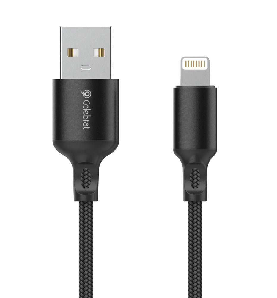 CELEBRAT καλώδιο Lightning σε USB CB-32, 2.4A, 1m, μαύρο