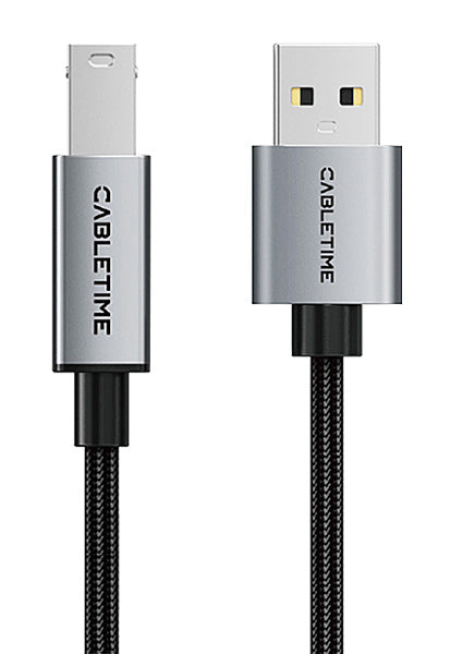 CABLETIME καλώδιο USB σε USB Type B CT-AMBM1, 480Mbps, 5m, μαύρο
