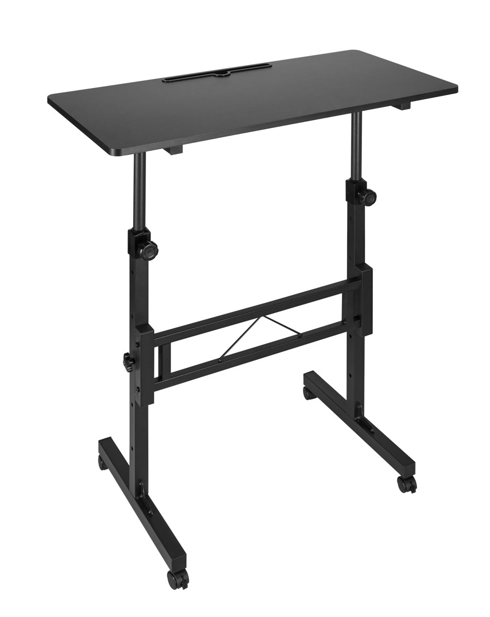 BRATECK γραφείο FWS10-6 με ρυθμιζόμενο ύψος & ροδάκια, 800x400x710~1110mm, μαύρο