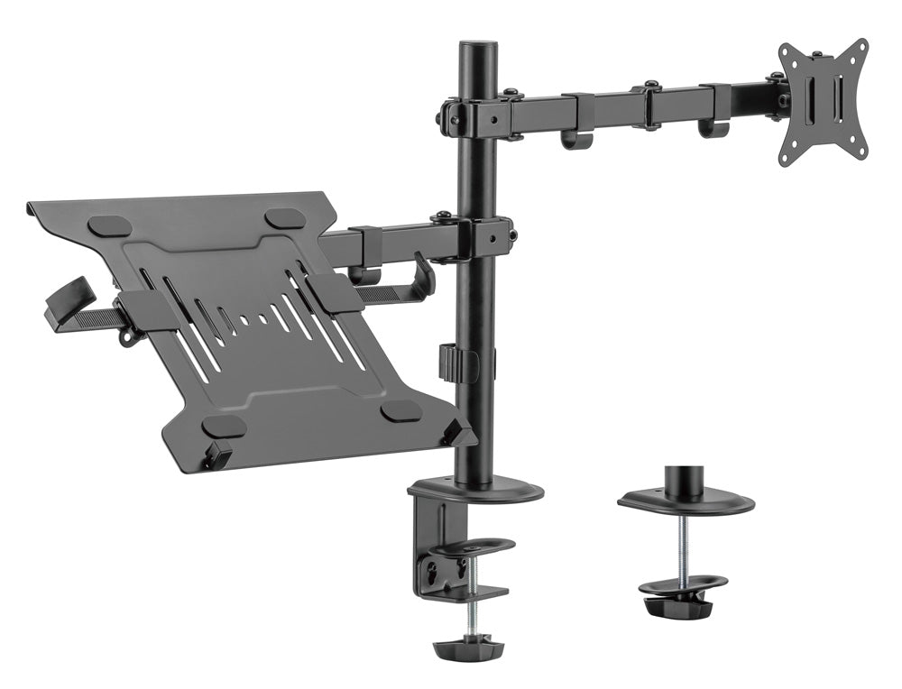 BRATECK βάση γραφείου οθόνης LDT66-C024ML, 17-32", έως 9kg, με θέση για laptop